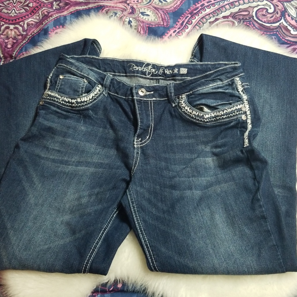 Girls embellished denim jeans